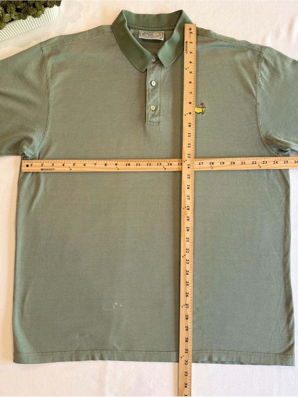 Augusta National Golf Shop Masters Polo Shirt XL Sage Green Mercerized Cotton - Picture 5 of 8